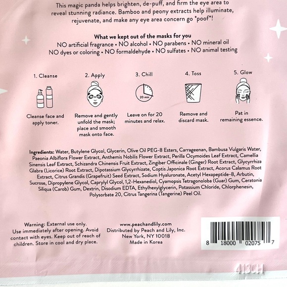 🏷️ peach slices • kawaii panda magic eye mask - Picture 11 of 11